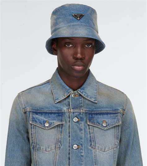 prada furry bucket hat|prada denim hat.